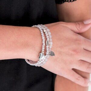 Paparazzi Jewelry Accessories - Really Romantic - Silver Bracelet - Vintage
